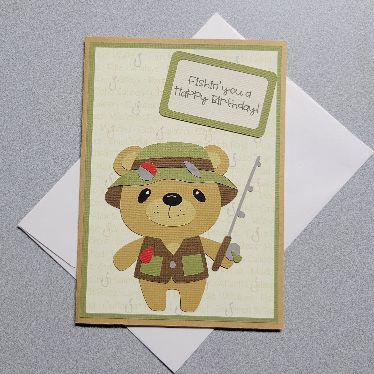 Fishing Bear Birthday Card