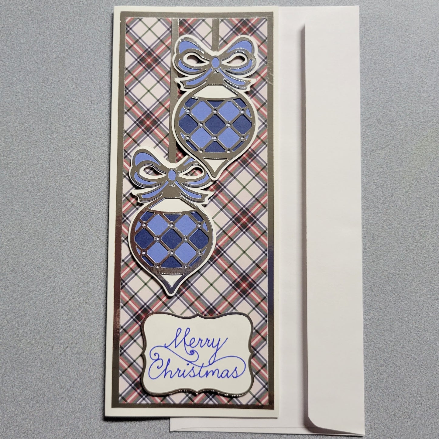 Silver Ornaments Christmas Card