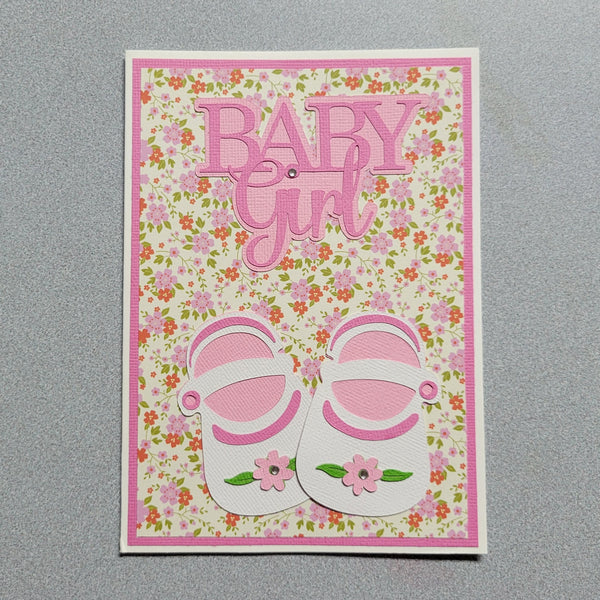Baby Girl Shoes Card