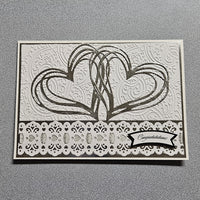 Silver Hearts Wedding Card