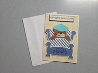 Bear in Bed Get Well Card