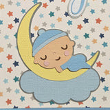 Baby Sleeping on the Moon Baby Card