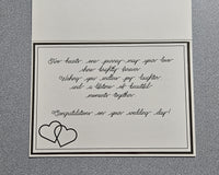 Silver Hearts Wedding Card