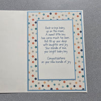 Baby Sleeping on the Moon Baby Card