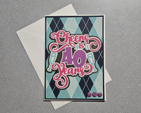 Cheers to 40 Years Birthday Card