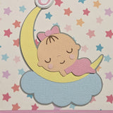 Baby Sleeping on the Moon Baby Card