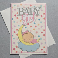 Baby Sleeping on the Moon Baby Card