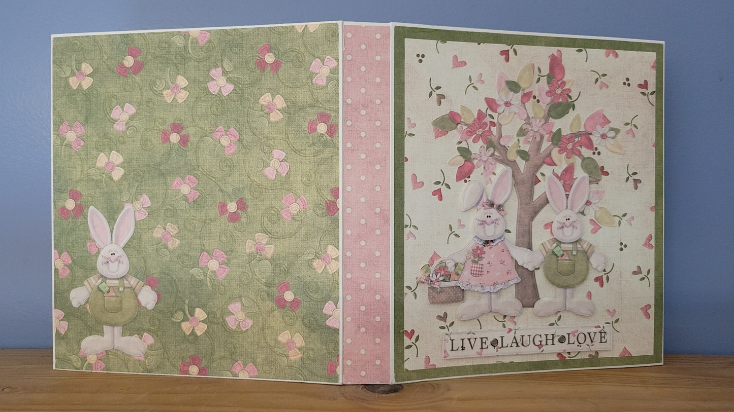 Spring Bunnies Photo Album front and back cover.