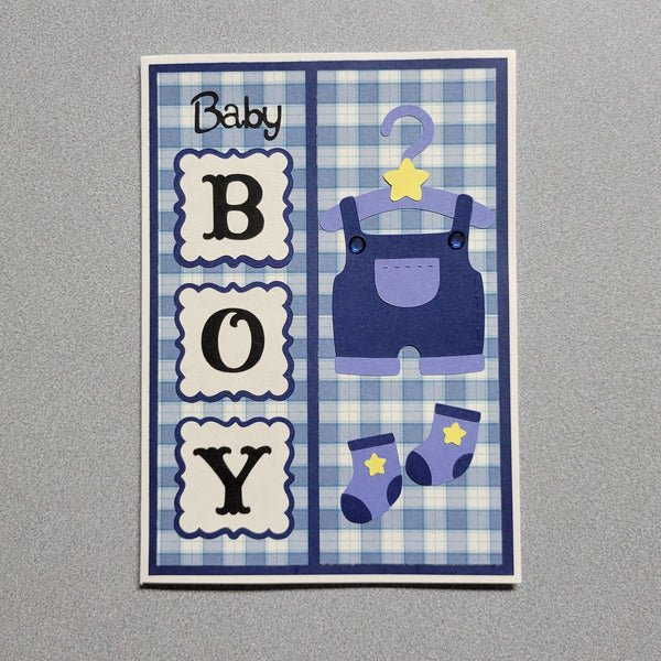 Overalls Baby Boy Card