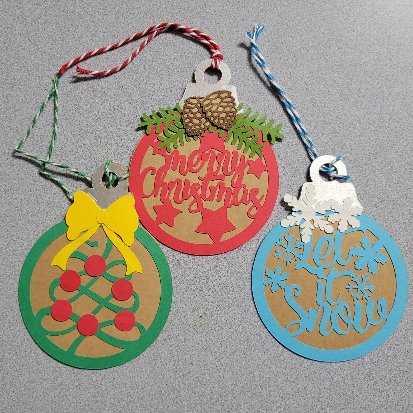Ornament Trio Gift Tag Set.