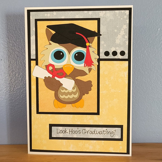 Owl Graduation Card front.