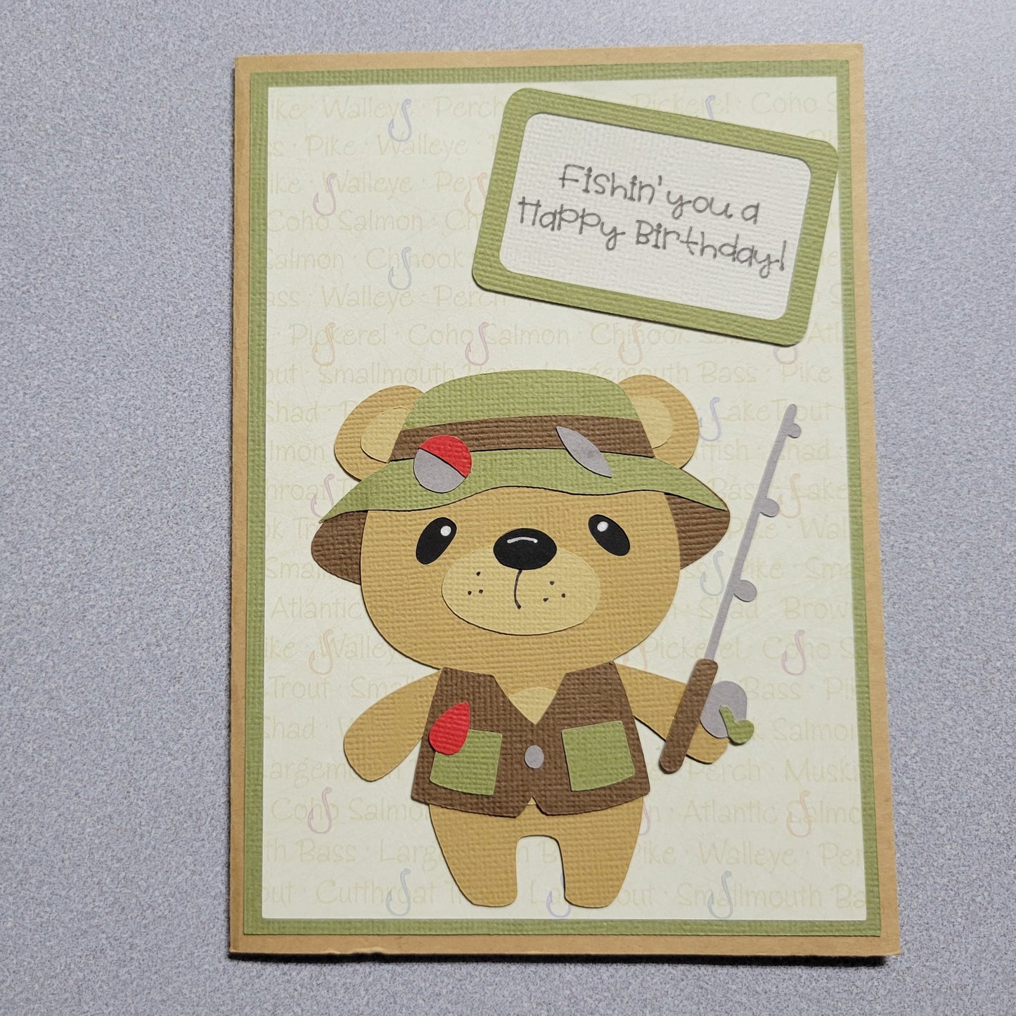 Fishing Bear Birthday Card
