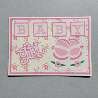 Baby Girl Shoes Card