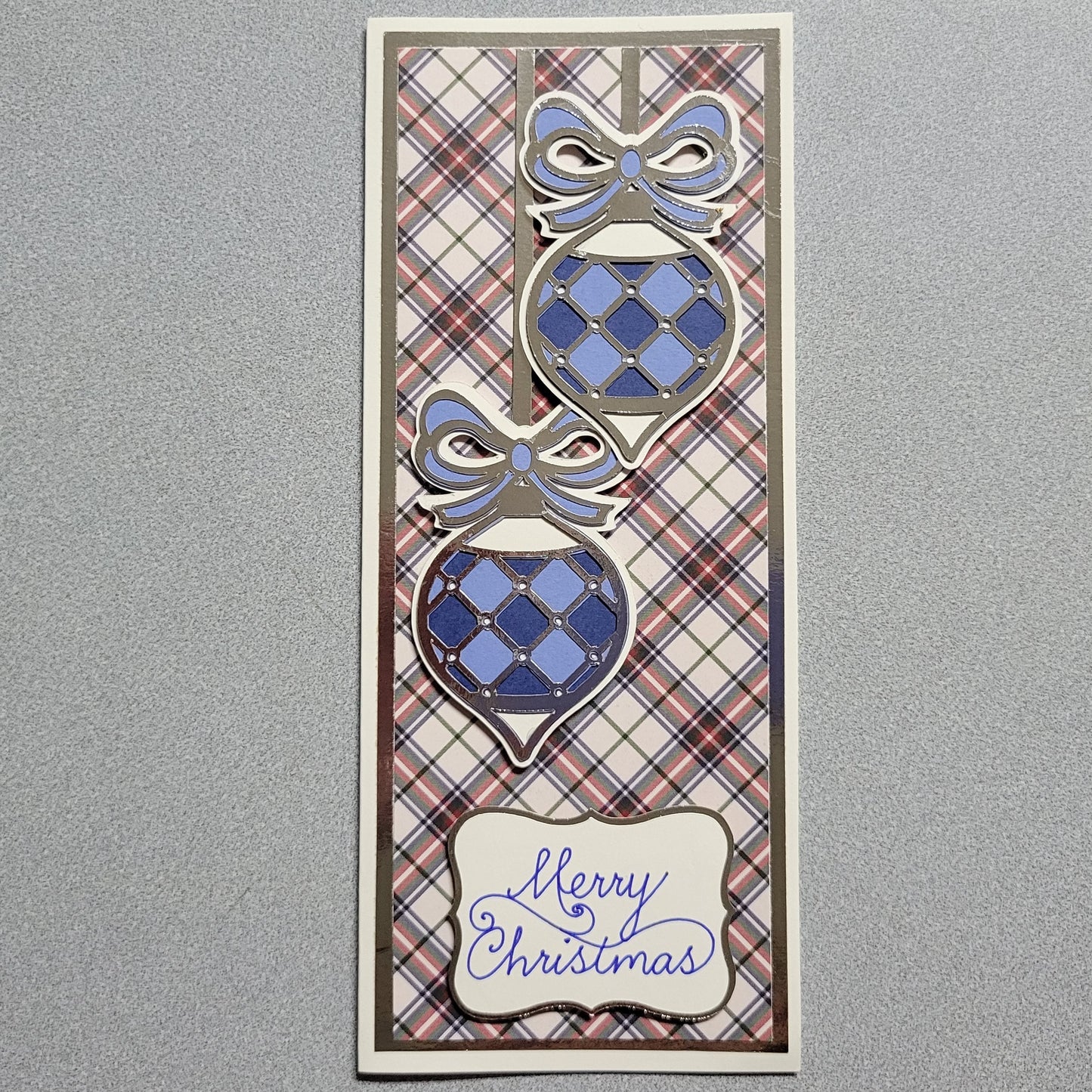 Silver Ornaments Christmas Card