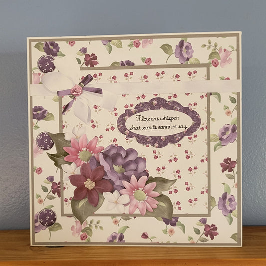 Purple Flowers Photo Album cover.