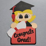 Red Blonde Girl Graduate Money/Gift Card Holder.