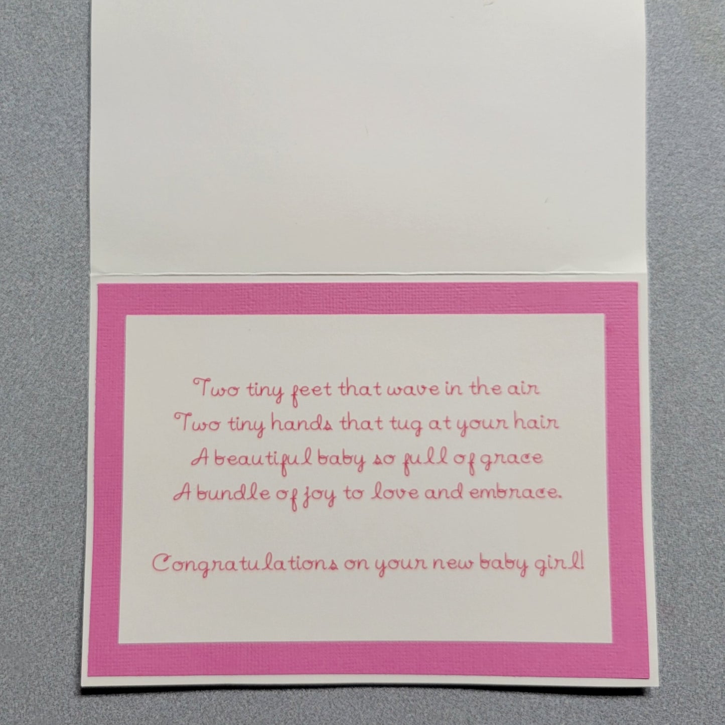 Baby Girl Shoes Card