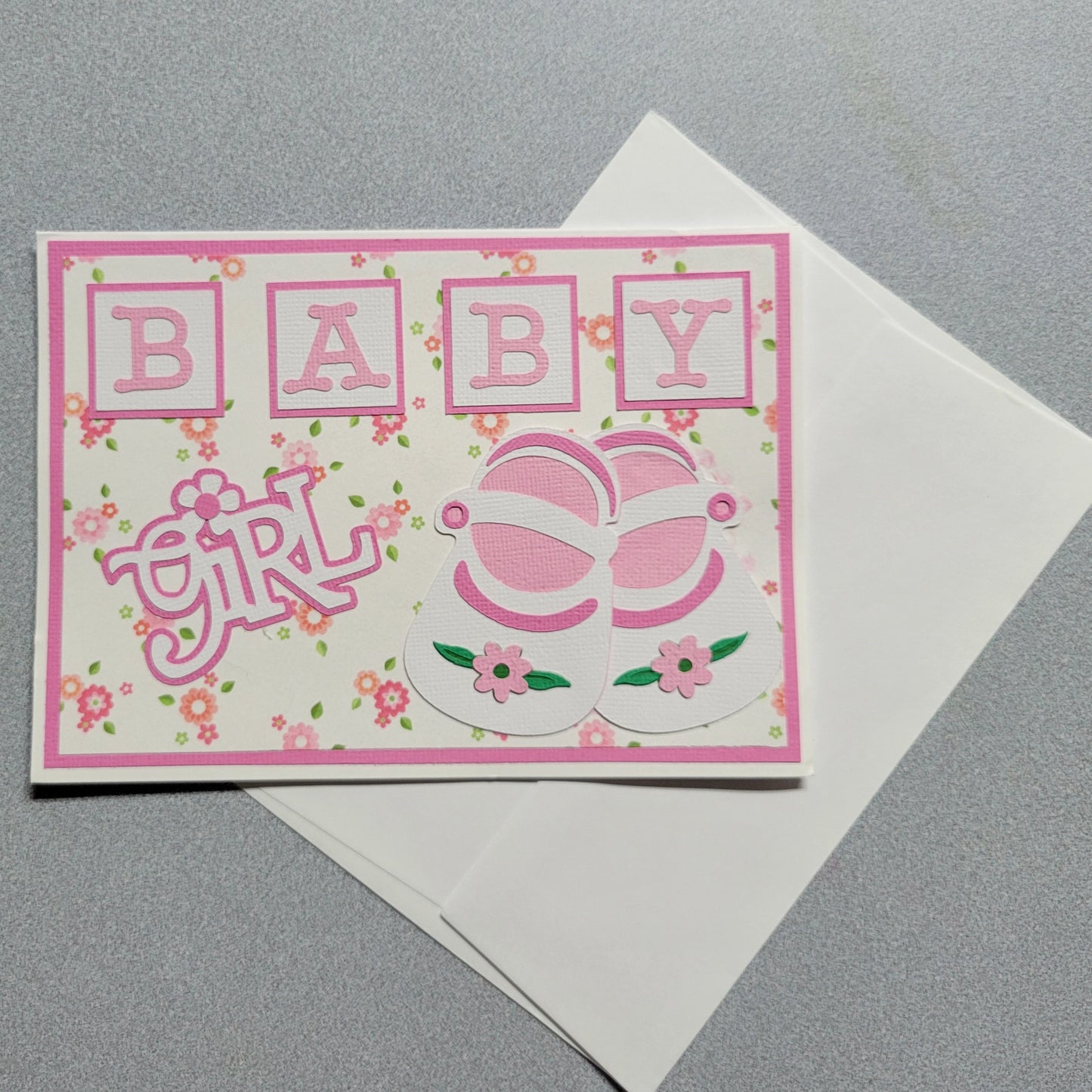 Baby Girl Shoes Card